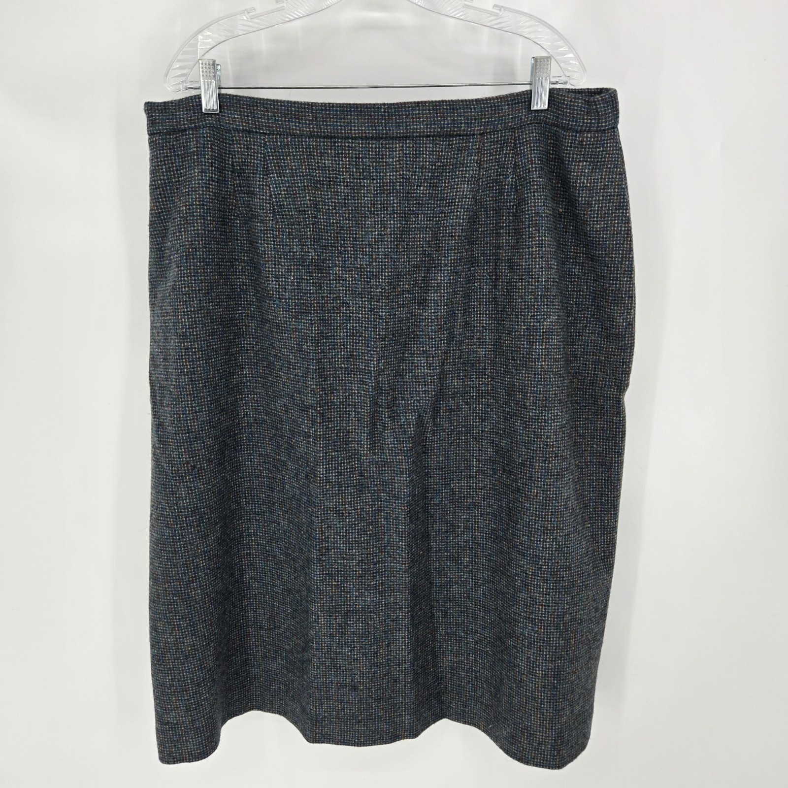 Saville II vintage wool mohair blue gray 38 skirt set long sleeve sz 44 jacket