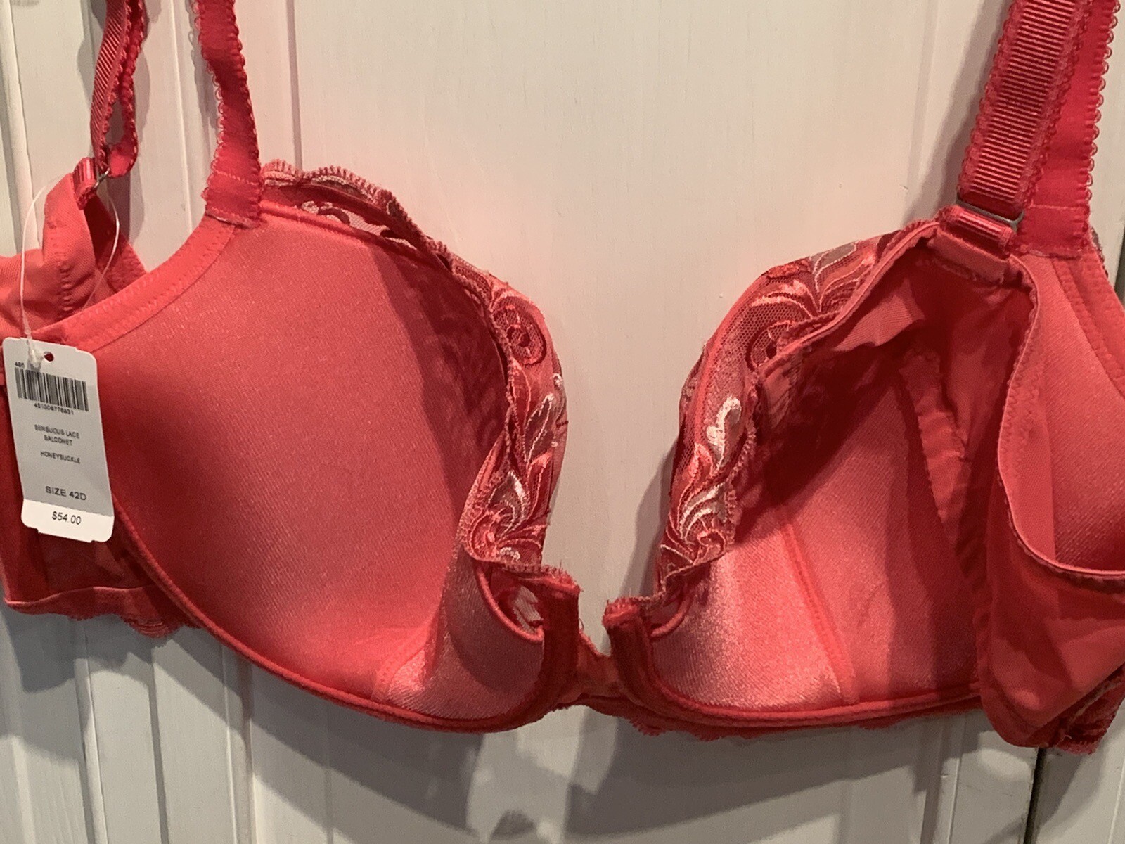 VINTAGE SOMA HONEYSUCKLE SENSUOUS LACE BALCONETTE UW BRA ~ SIZE 42D ~ FINAL