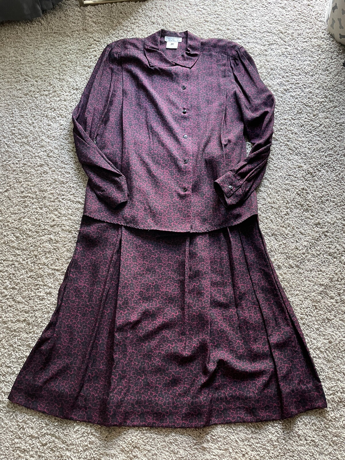 Rena Rowan For Saville Studio Vintage Two Peice Skirt Set Pre-owned Size 10/12