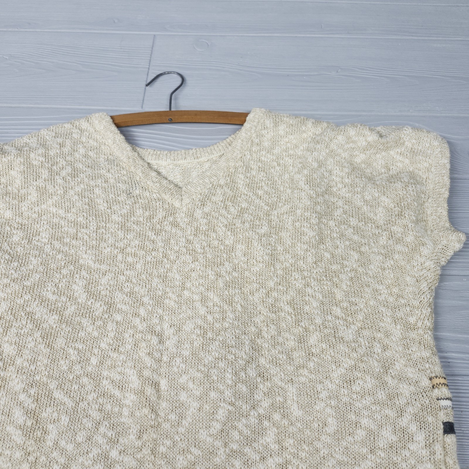 Vintage 20ANS By Mariea Kim Tan Sea Shell Sweater Womens Large