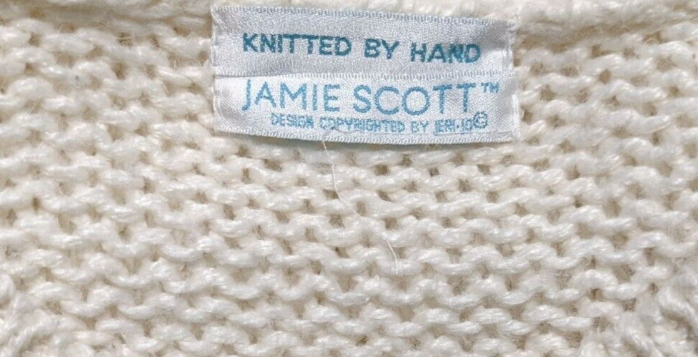 Vintage Jamie Scott knitted by hand women sweater S/M
