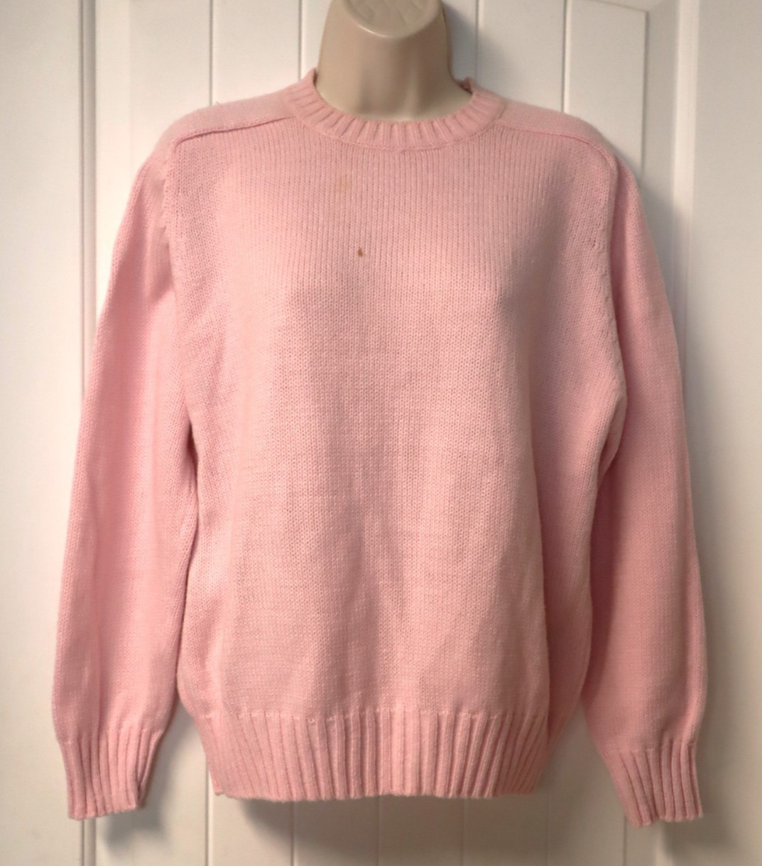 Vintage 1980s 90s Favorites womens pink pullover sweater size L