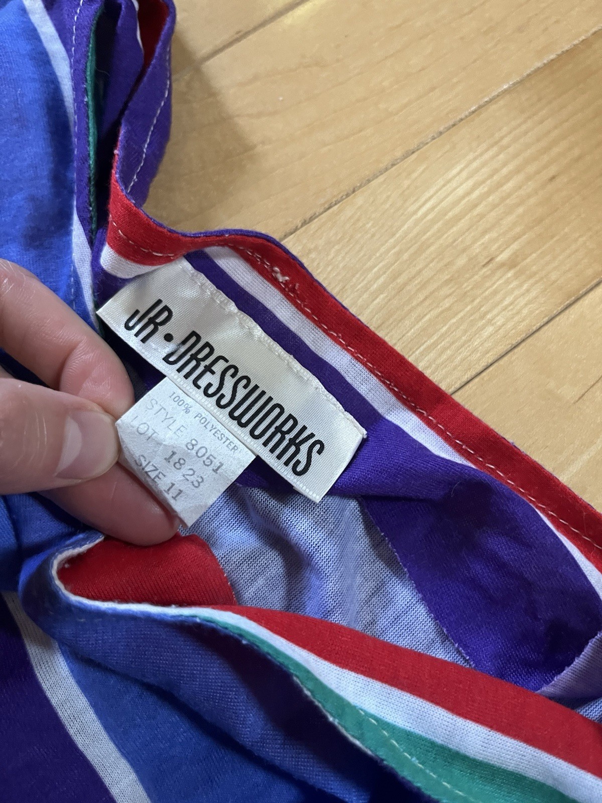 VTG Jr Dressworks Dress Striped Colorblock Size Small Summer Beach