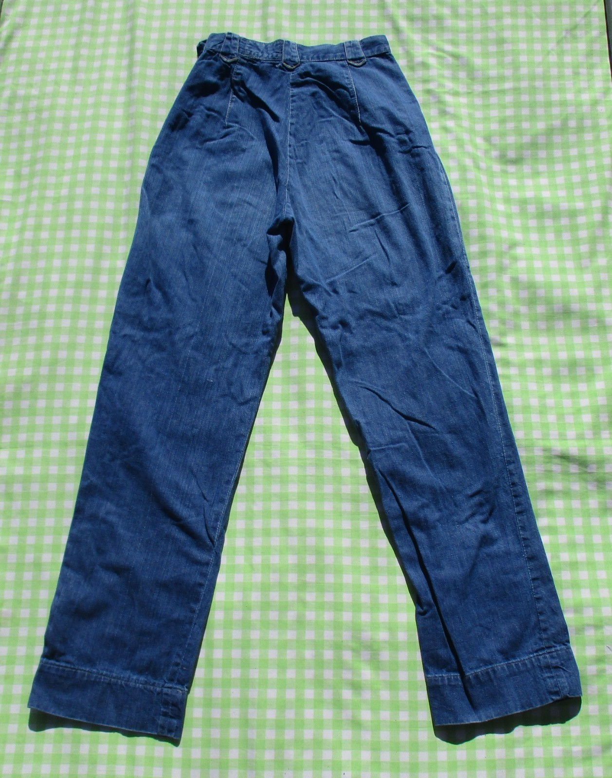 VTG 60s Lee Frontier Lady Pearl Snap Side Zip Denim Jeans 24 1/2 X 29 5/8