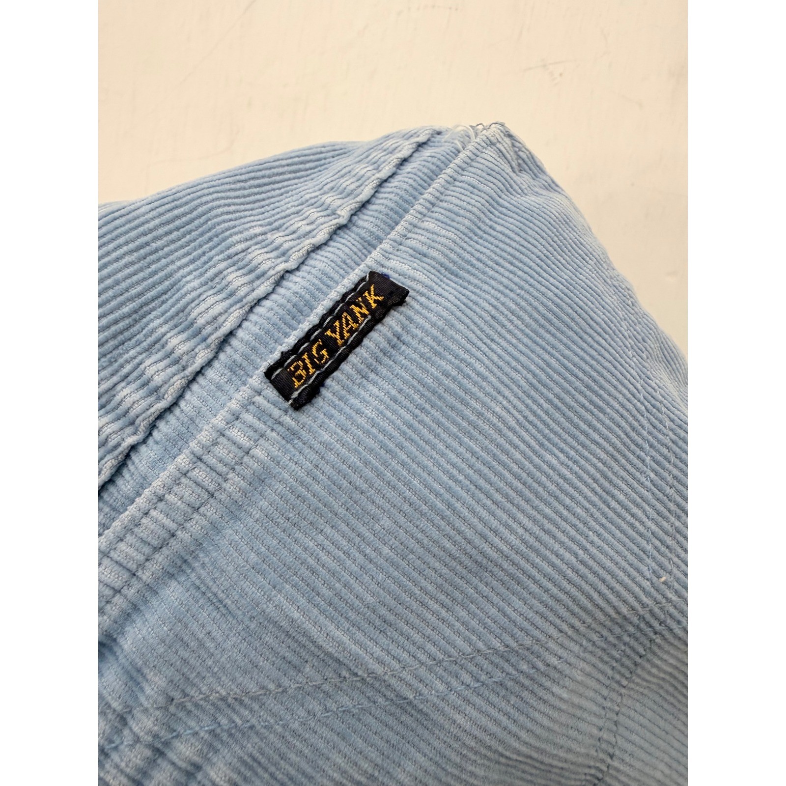 Vintage Big Yank Blue Corduroy Bell Bottom Flare Pants High Rise 26×30 Scovill