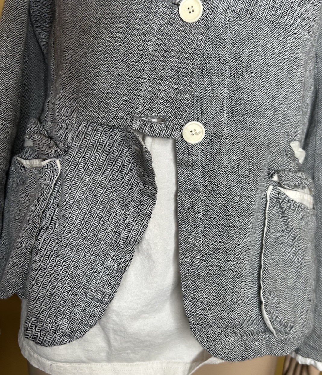 Hannoh Vintage Style Weasley Jacket Linen, Older Tag Go Back To Th 60s Size 38