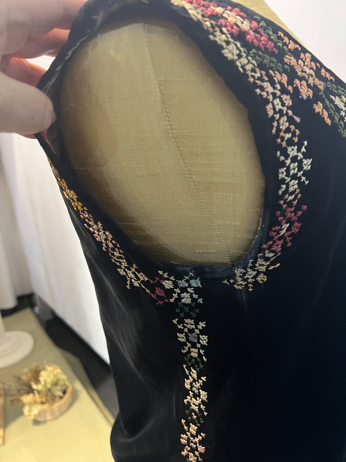 Antique velvet jacket. Ukraine, 1900-1940.