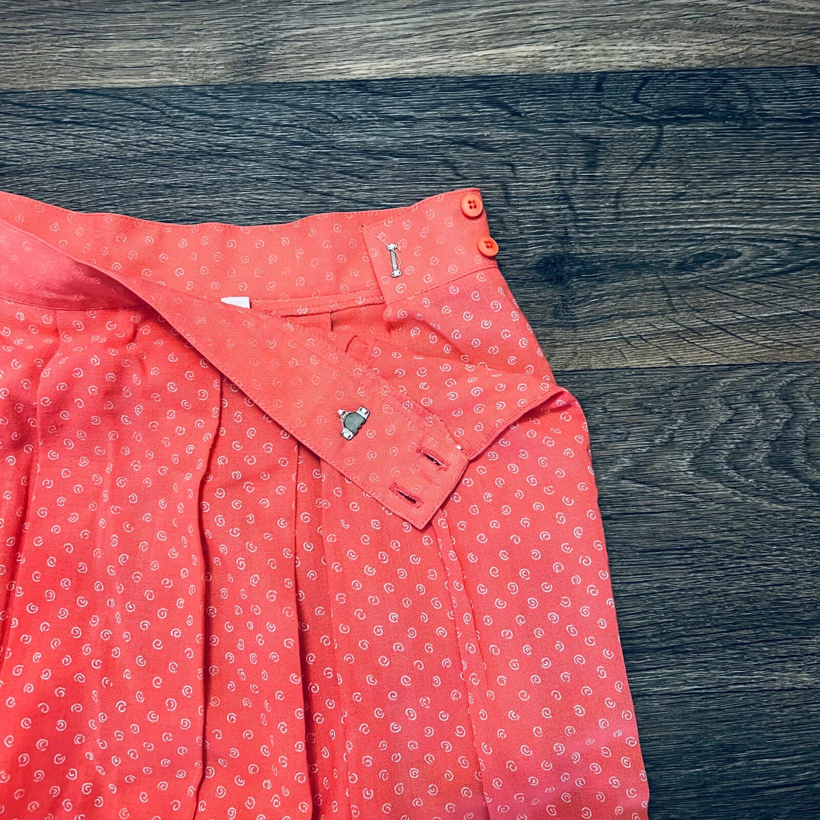 Vintage Prophecy Skirt Short Sleeve Salmon Coral Pink Grannycore Set Size 14