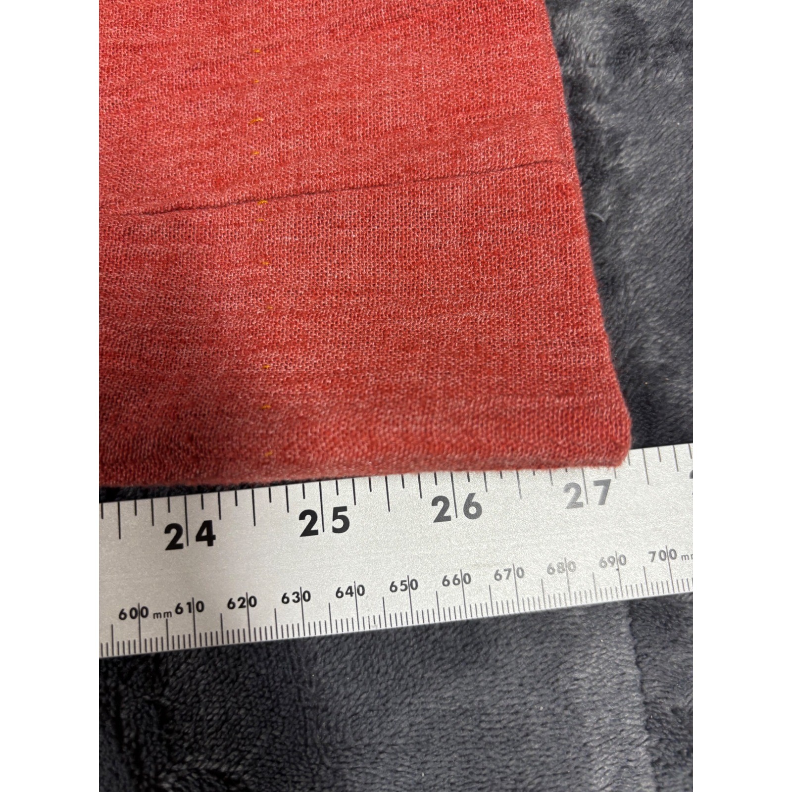 Vintage High Waisted Wide Leg Flare Trousers Coral Orange 7192 Size 7/8 25 Waist