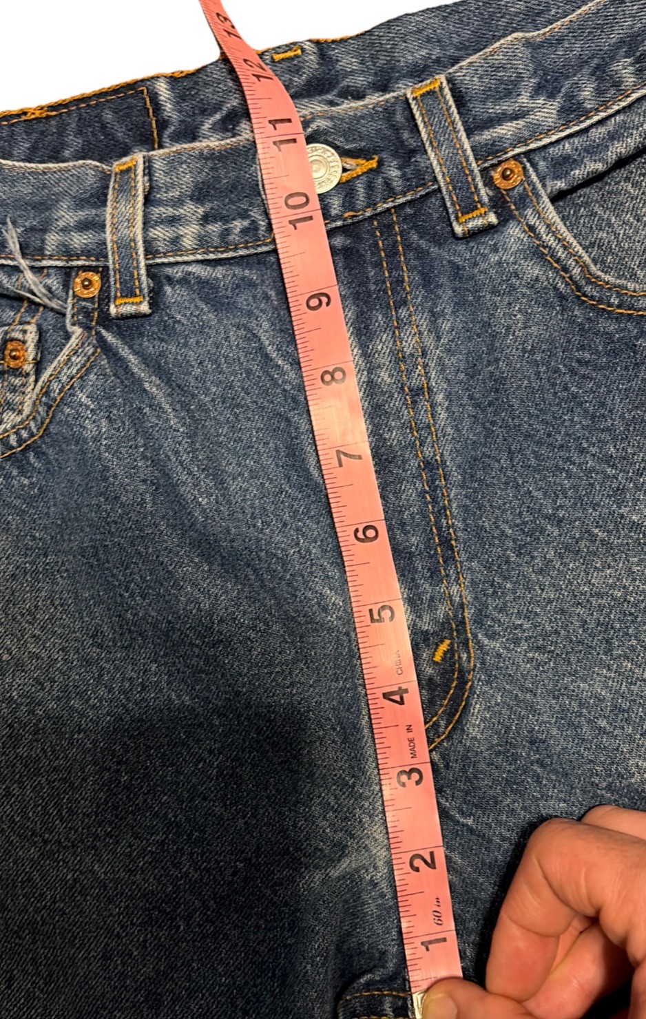 Vintage Levis 505 0216 Red Tab Blue Jeans Denim Womens 30×33 USA Made Fades 90s