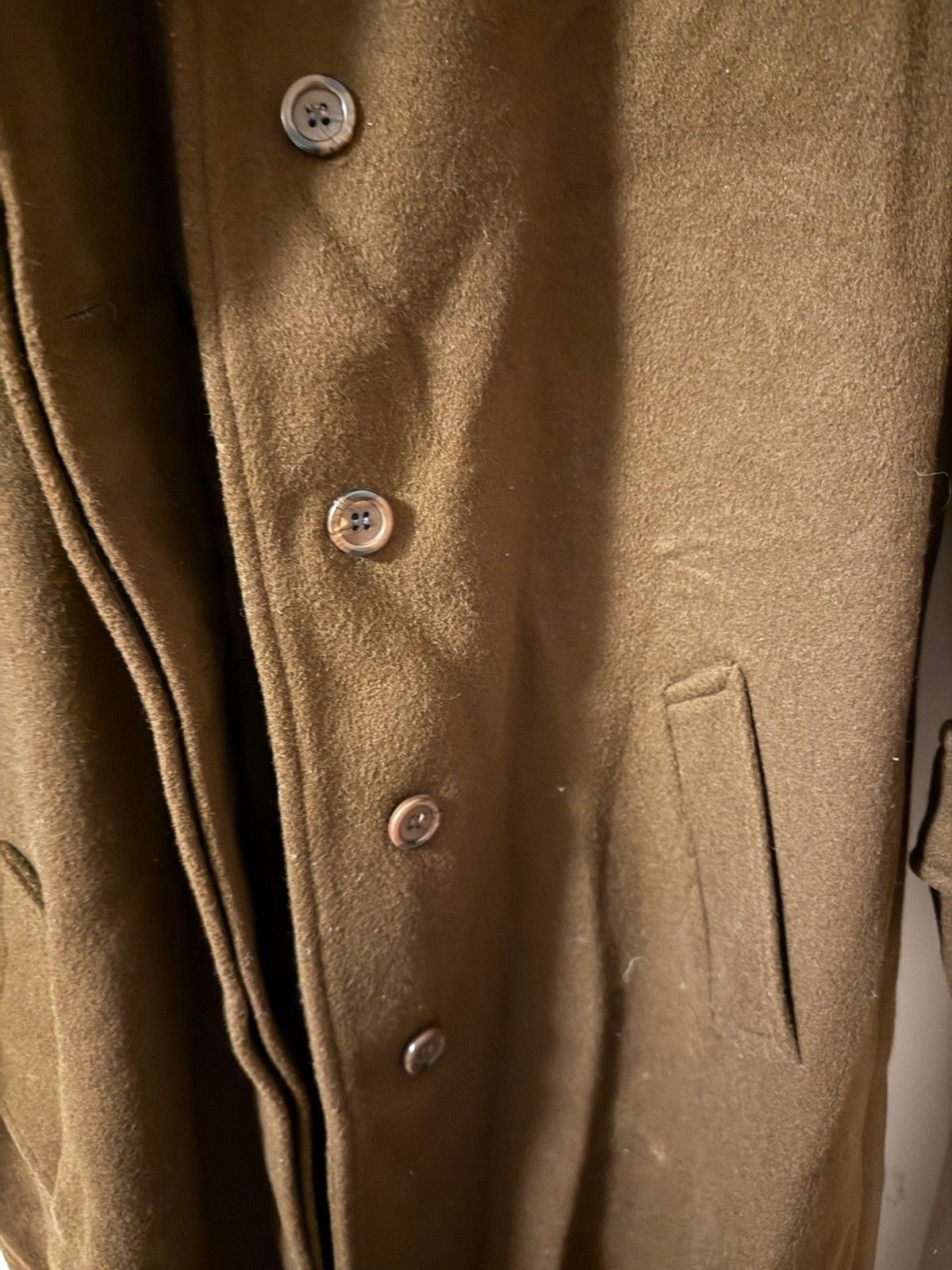 Vintage Paul Levy Women’s Dark Brown 100% Pure Wool Long Coat – see description