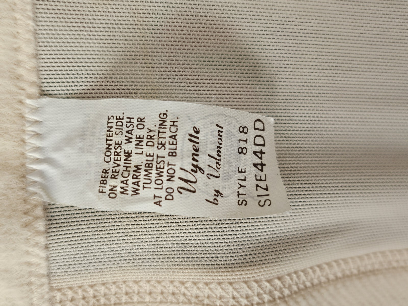Vintage Strapless Bra Bustier Lace 44DD Wynette By Valmont 1x 2x Union Made USA