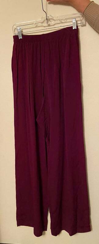 Vintage 90’s New Donna Ricco New York Red Rayon Dress Pants Flair BottomsSize 6