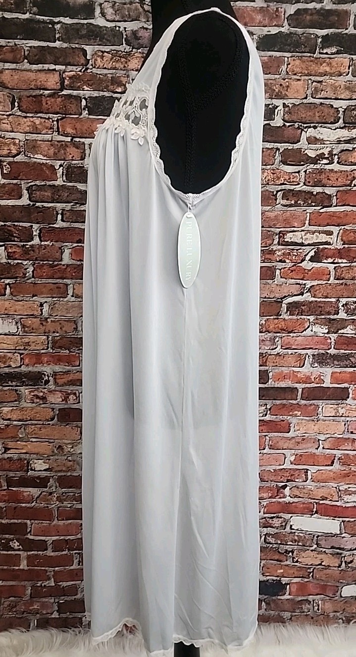 Vintage Nightgown Nighty Babydoll Slip Dress Lace 50’s 60’s Cottagecore New Blue