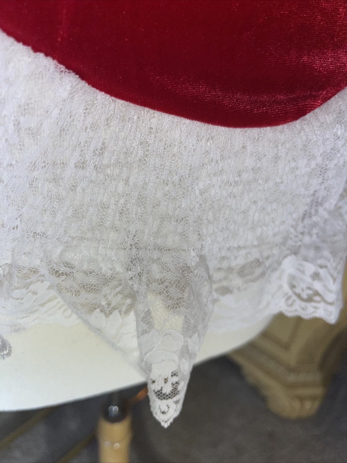 Diva FARIS Bustier NIGHTGOWN Lingerie Dress LACE M L RED babydoll SEXY 90’s Rare