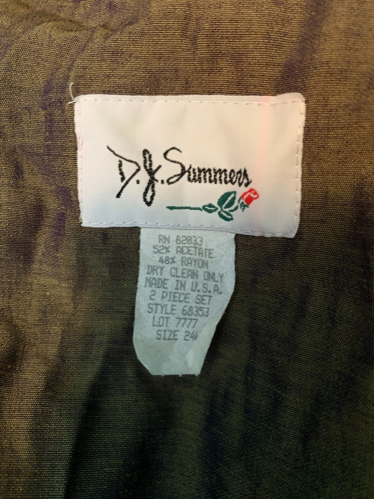 Vintage D.J. Summers 4-Button Iridescent Blazer Top – Women’s 24W, Green/Purple