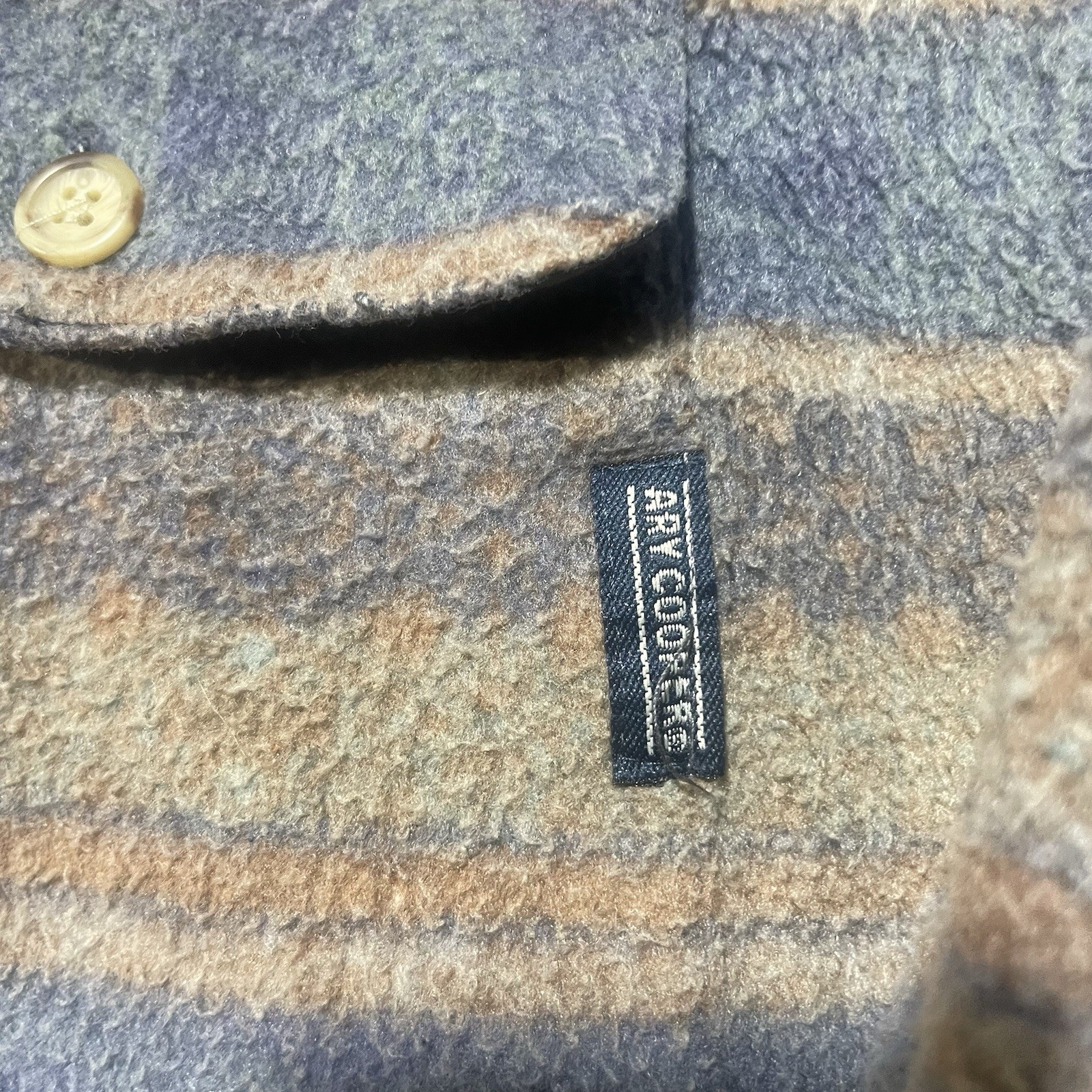 Vintage 90’s Ary Cooper Fleece Flannel Long Sleeve Flannel Style Shirt Hong Kong