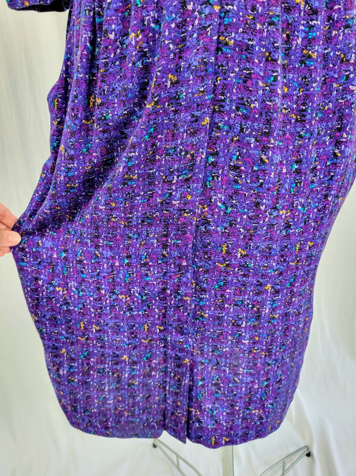 Vintage VLP Petites Purple Button Down Dress w Matching Belt Size S?