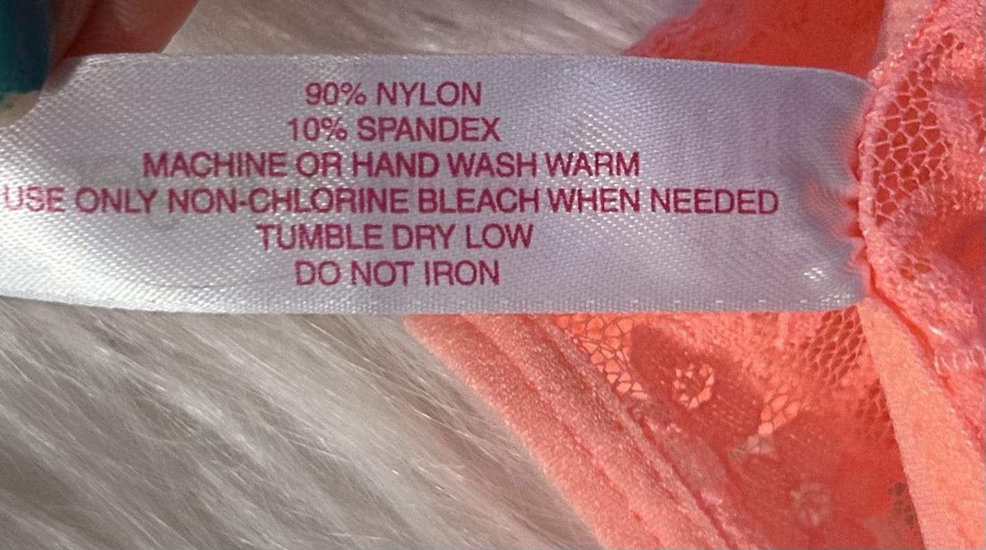 Jasmine & Ginger Peach Silky Front Lace Sheer Back Cheeky Nylon Panties XL/8 NWT