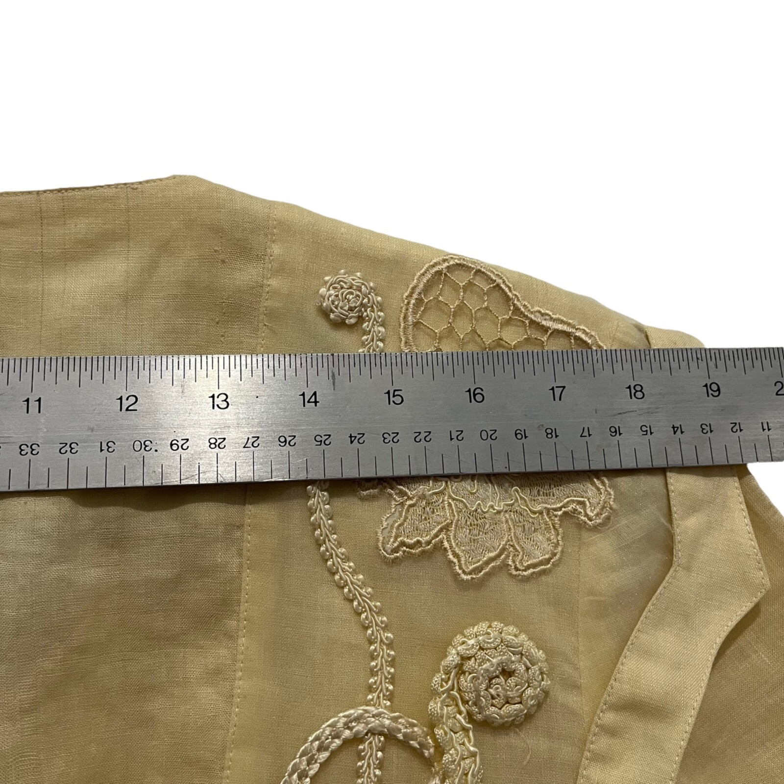 Anne French Shirt Women SZ 6 Church Easter Retro Tan Yellow Lightweight Romantic