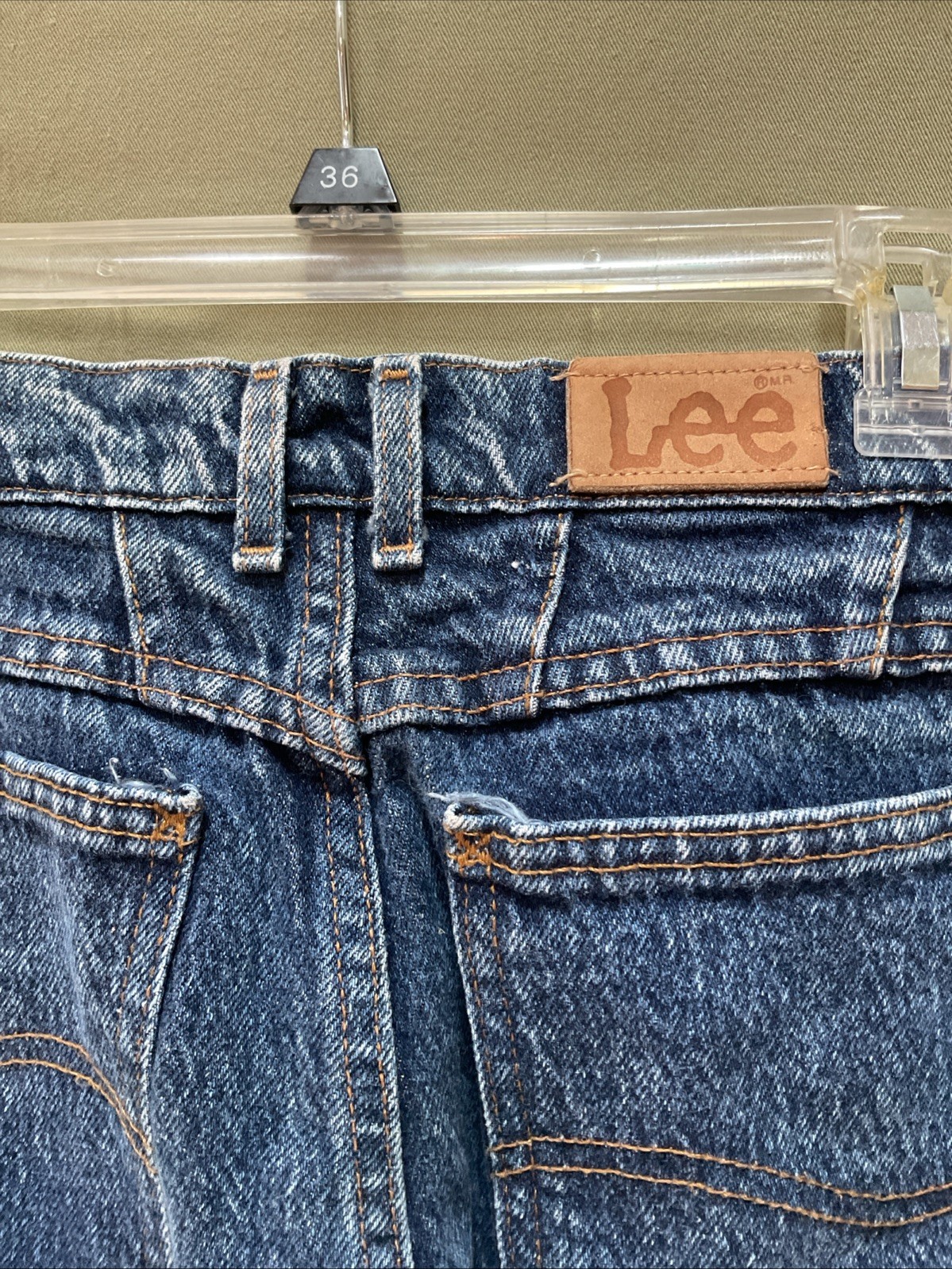 Vintage Lee Blue Jeans, 7 Ladies Medium , Made In USA,