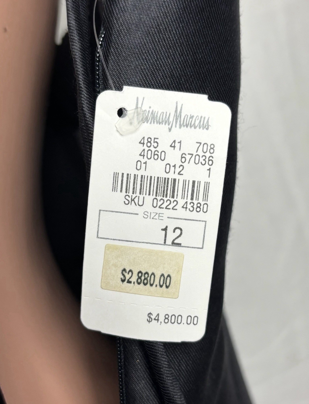 Chado Ralph Rucci Black Silk Wool Bead Cocktail Dress Size 12 NWT Neiman Marcus