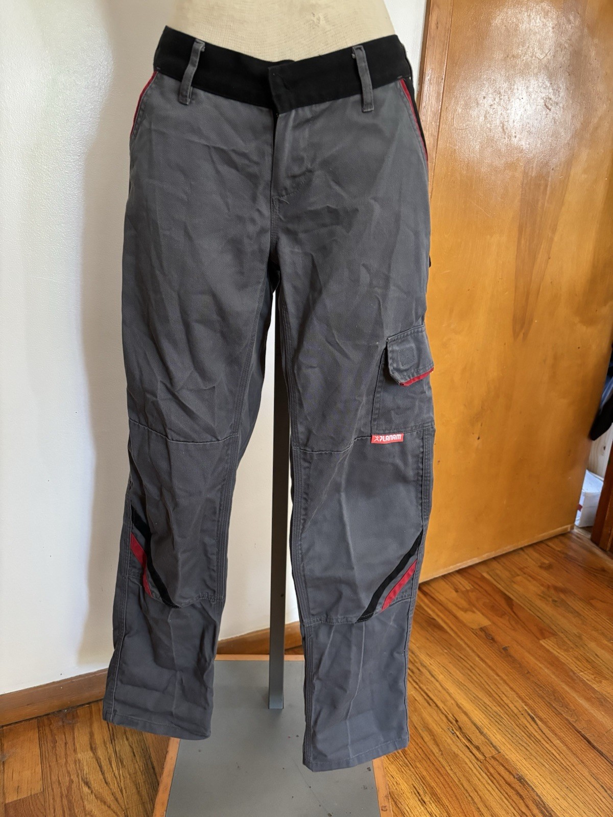 VINTAGE PLANAM: Low Waist Military Cargo Pants SZ.S (SLATE BLUE MULTI)