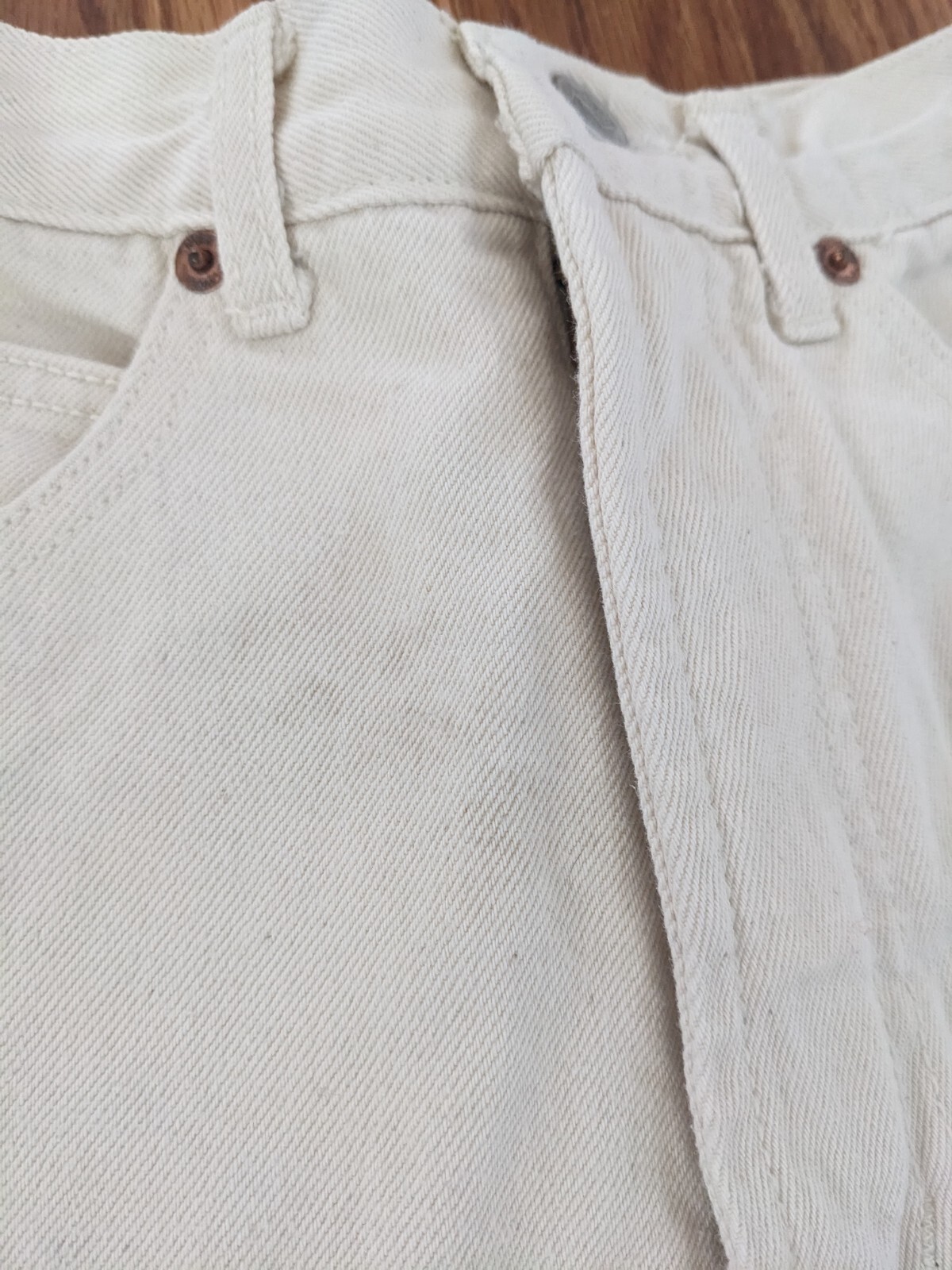 Vintage 90s BONGO super high rise Mom denim jean cream shorts Brass Plum USA 1