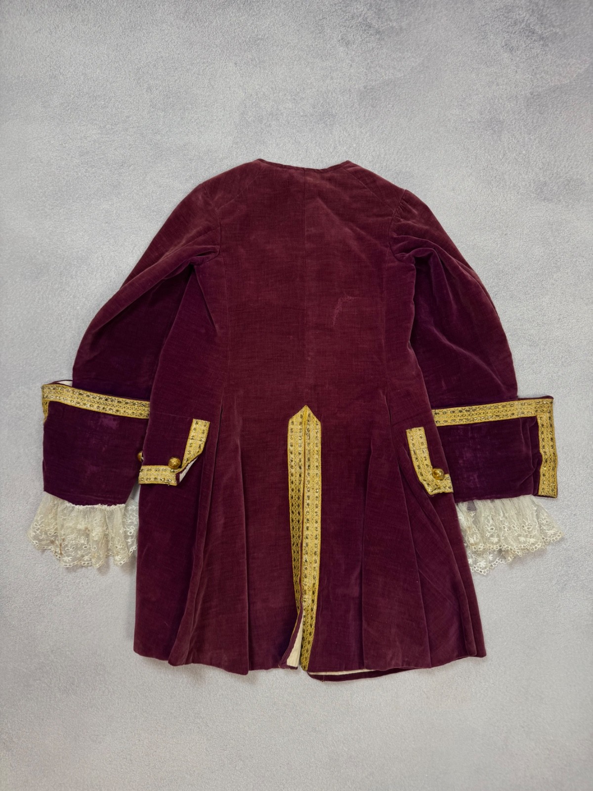 Rococo True Vintage Antique 18th Century Womens Frock Coat Jacket Red Very Rare