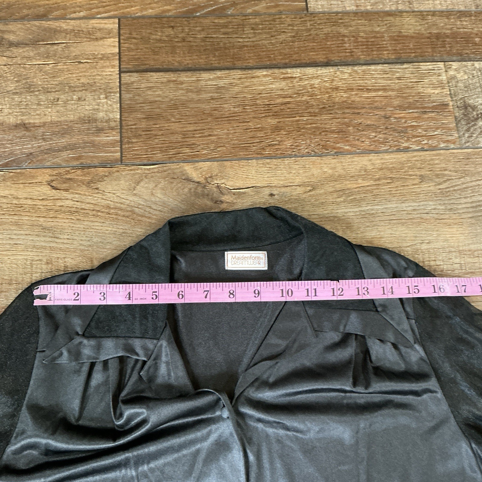 70s VINTAGE Maidenform Dreamwear Black Sheer Nylon Blouse Size S USA Made #2902