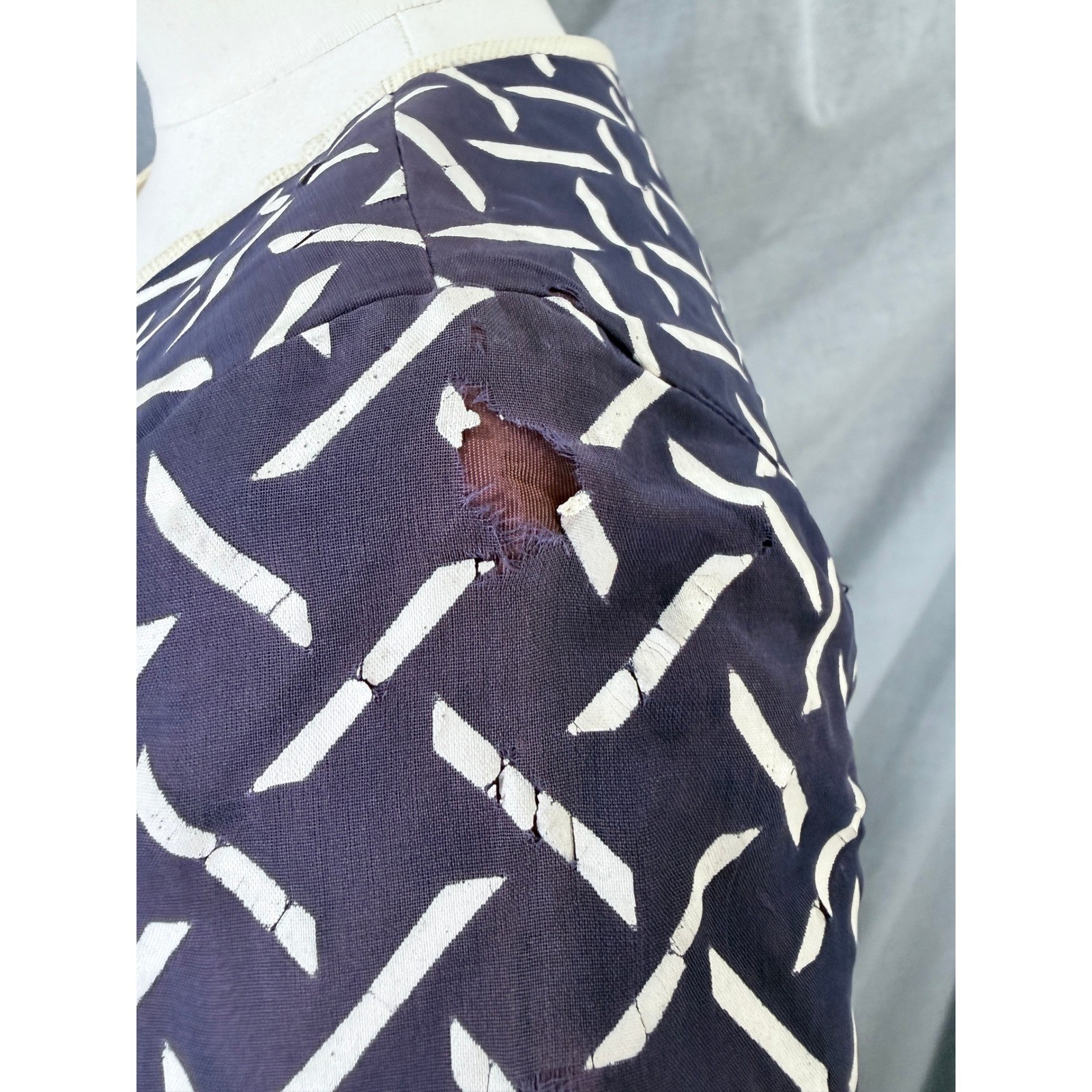 Vintage Marshall Field Young Chicago Shop Purple Geometric Fit Flare Dress AS IS