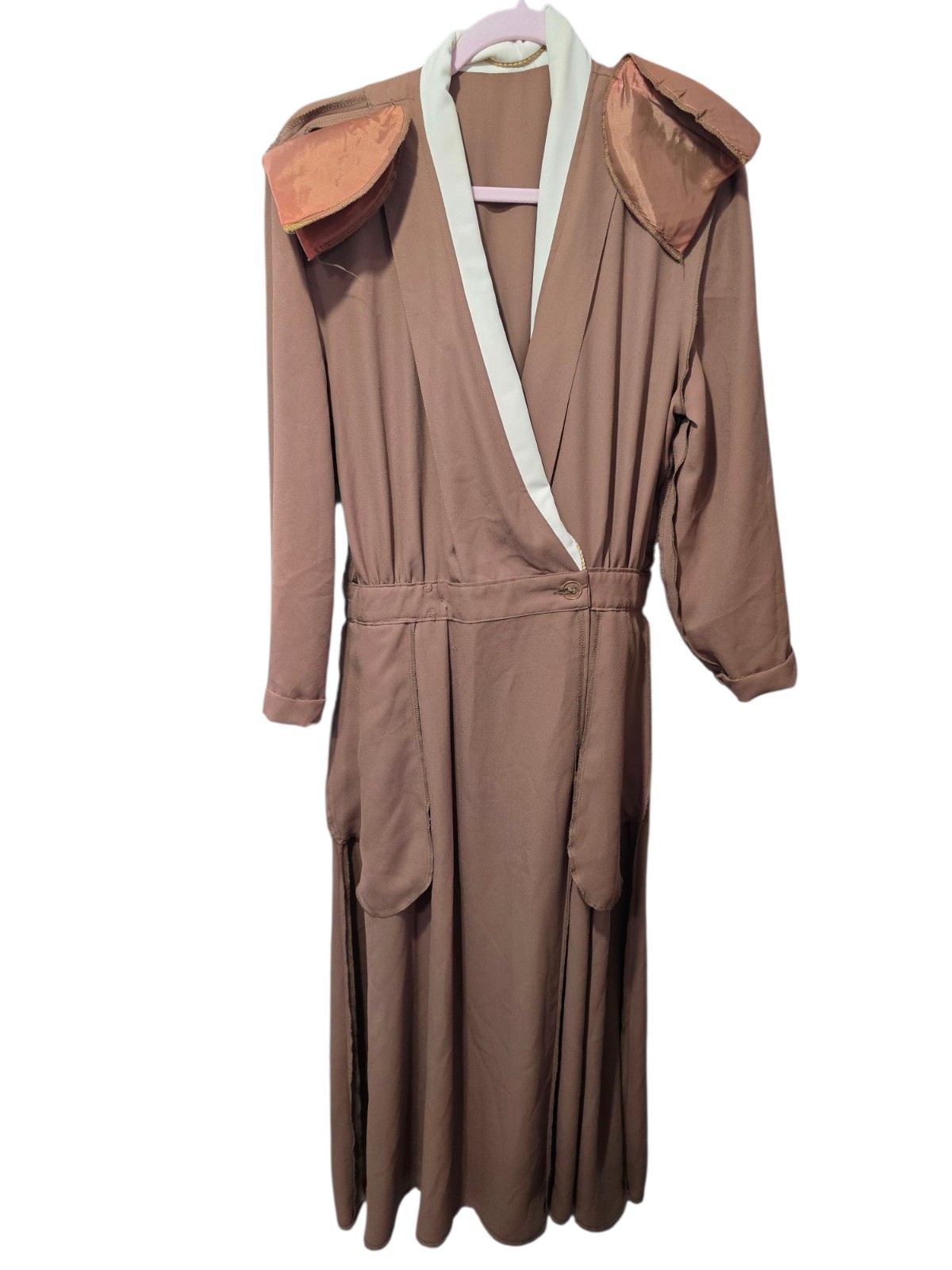 Vintage Chaus Dress Midi Olive Brown Size 12