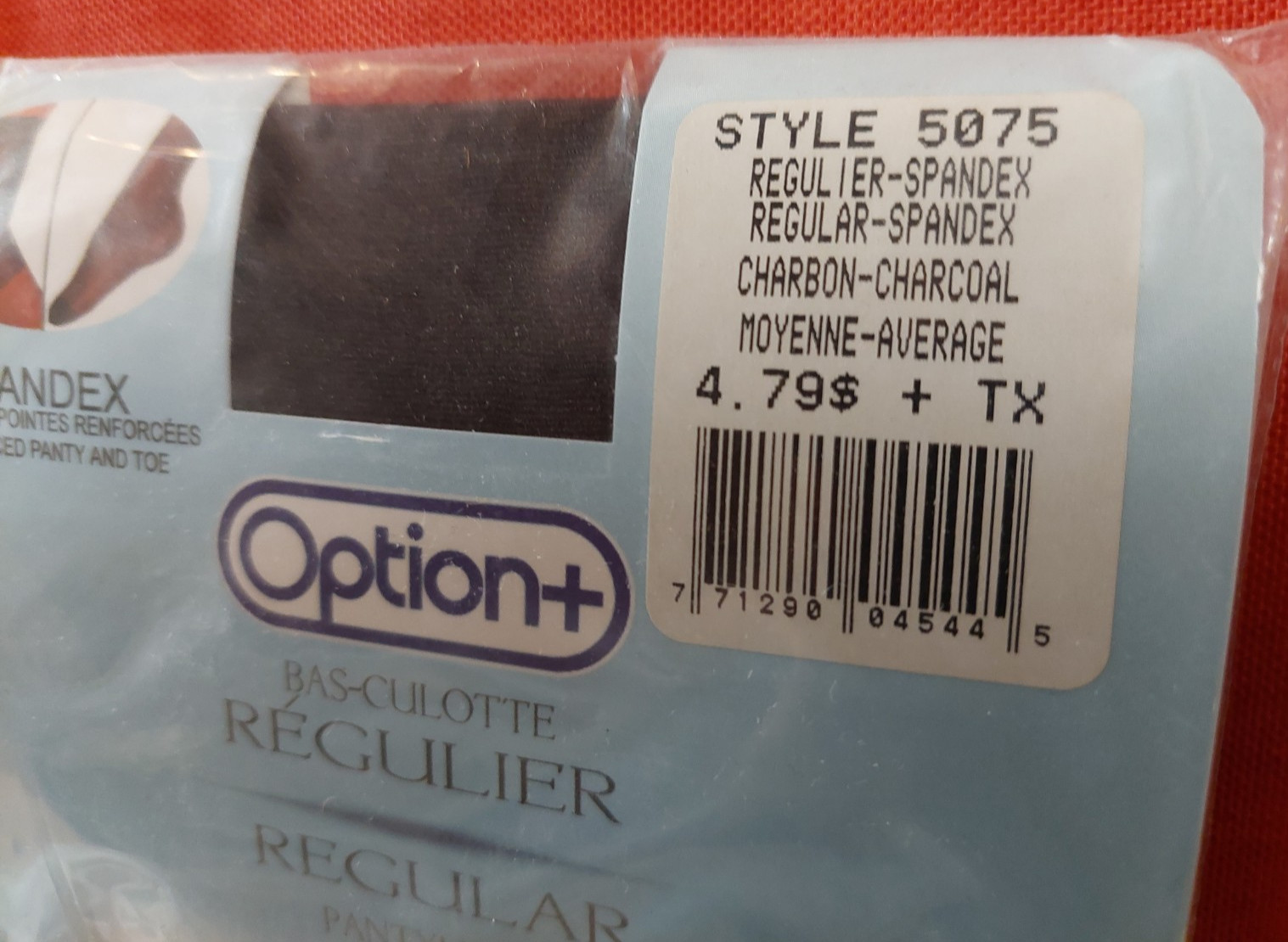 Vintage Pantyhose Option Regular Color Charcoal Size Average BBN1