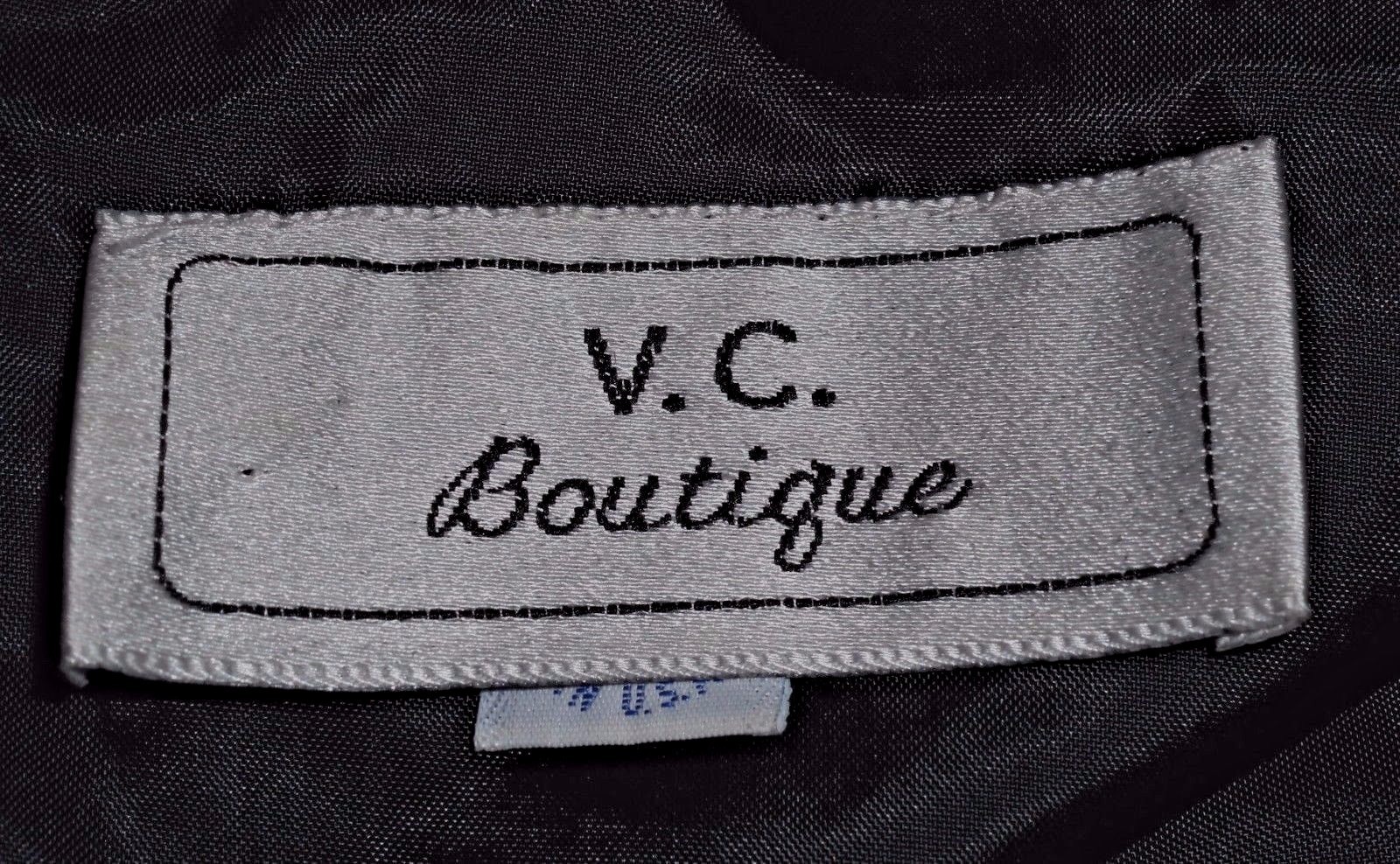 Dress, Vintage, V.C. Boutique, Evening Velour-Crape Lovely, 8