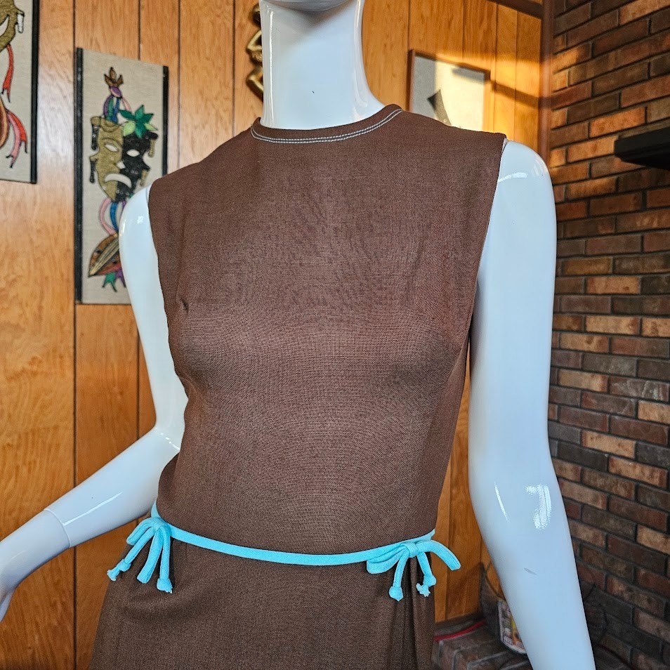 Vtg 60s Mod Preppy Micro Mini Bobbie Brooks Cocktail Party Go Sheath Dress XS/S
