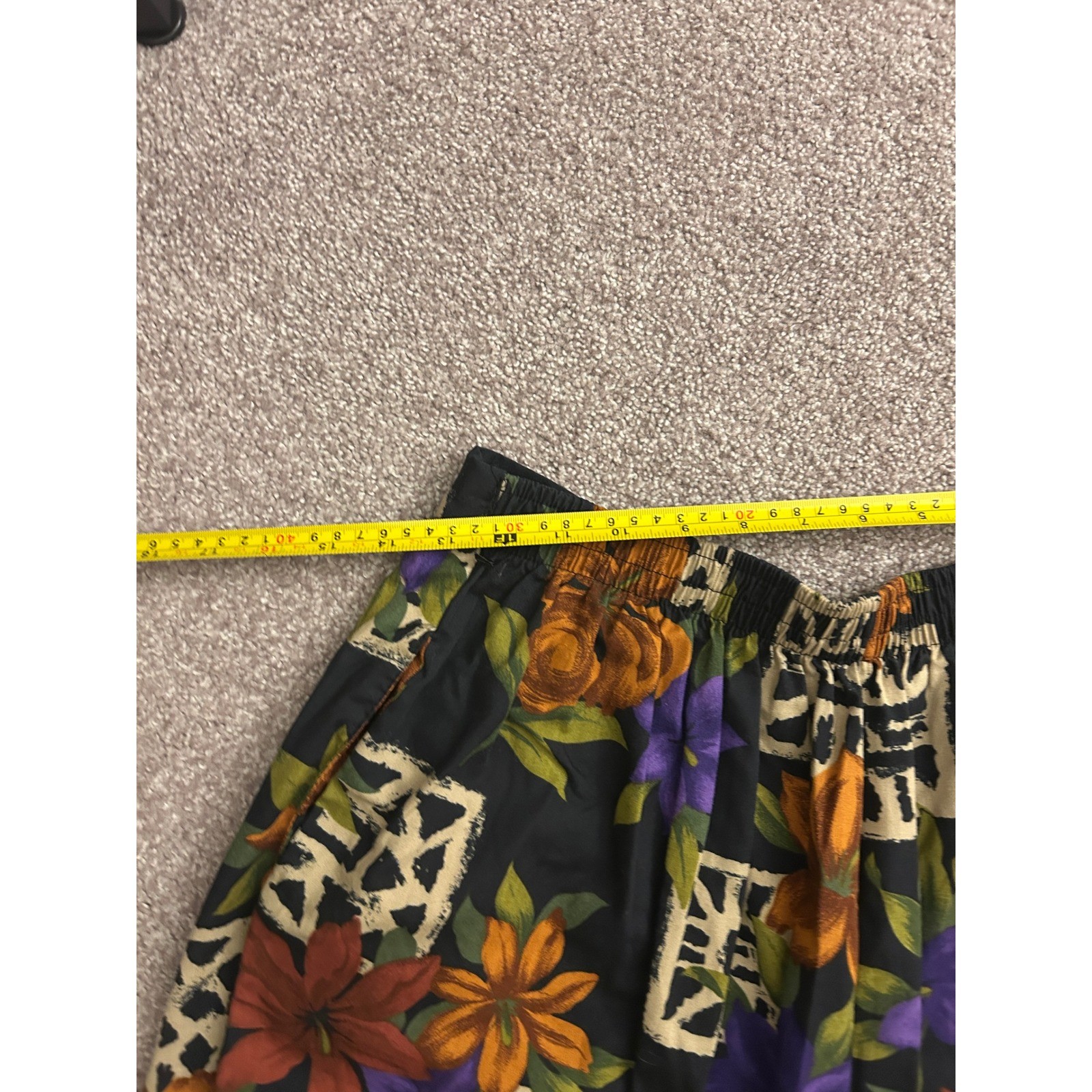 Cristin Stevens Shorts Womens Large Black Floral Vintage 90s Tropical Excellent