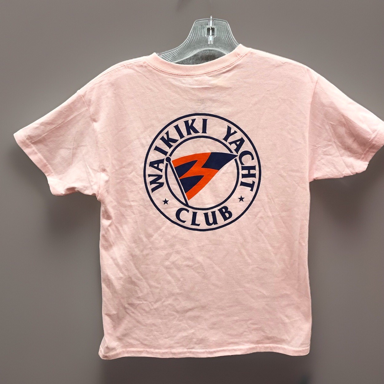 Vintage 1980’s Waikiki Yacht Club Pink T Shirt Women Size M Retro Hawaii Hanes