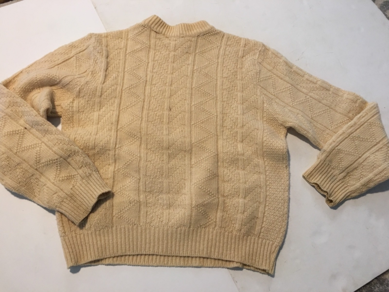 Vintage 1960’s Union Made Wool Women’s Sweater fisherman