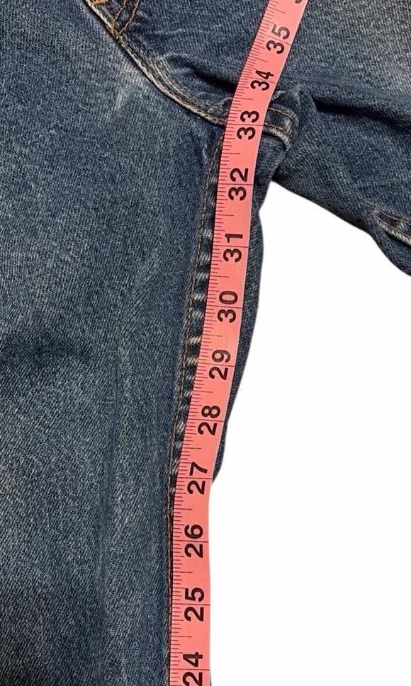 Vintage Levis 505 0216 Red Tab Blue Jeans Denim Womens 30×33 USA Made Fades 90s