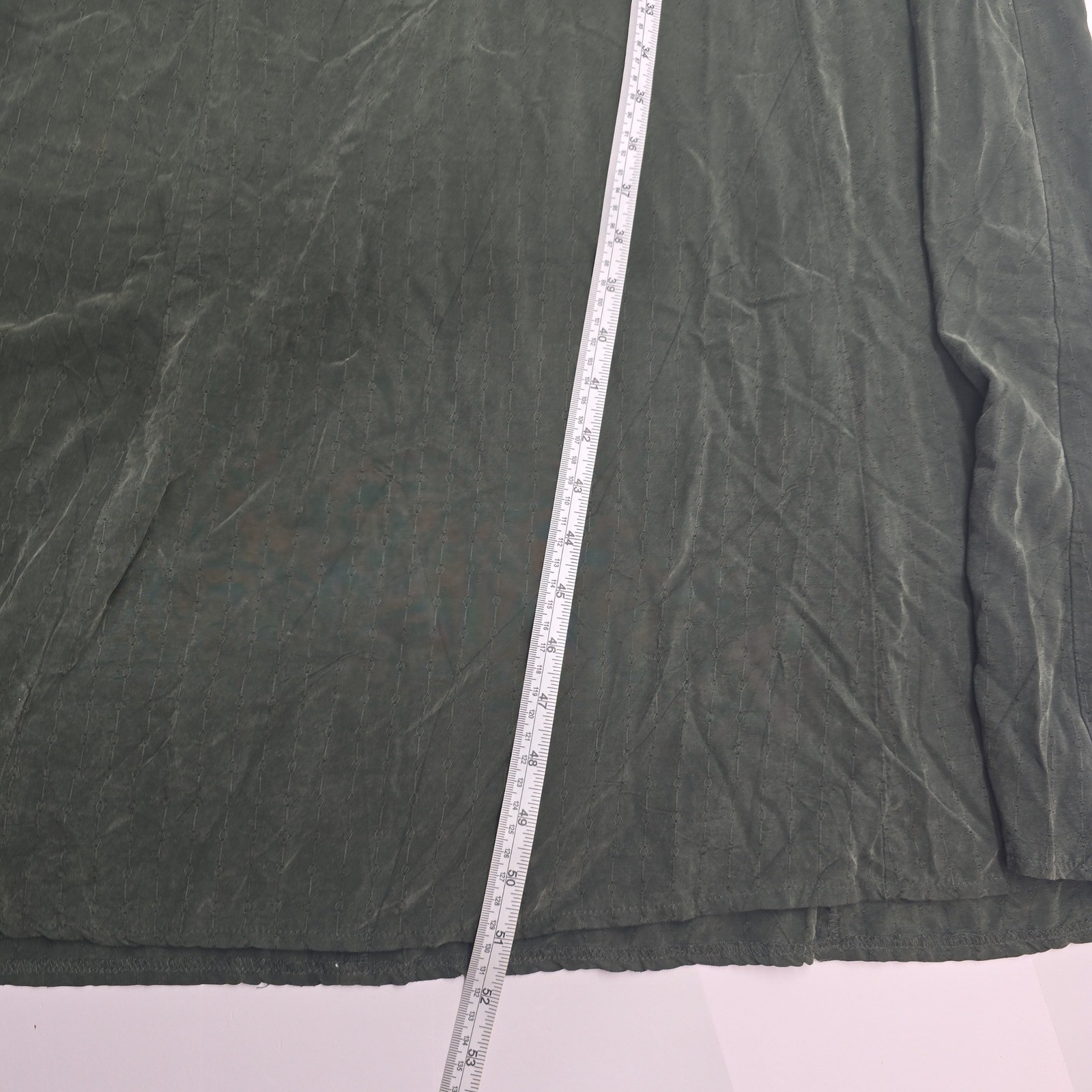 Vintage Dark Green Rayon Textured Sleeveless Maxi Dress Size 14 Made in USA
