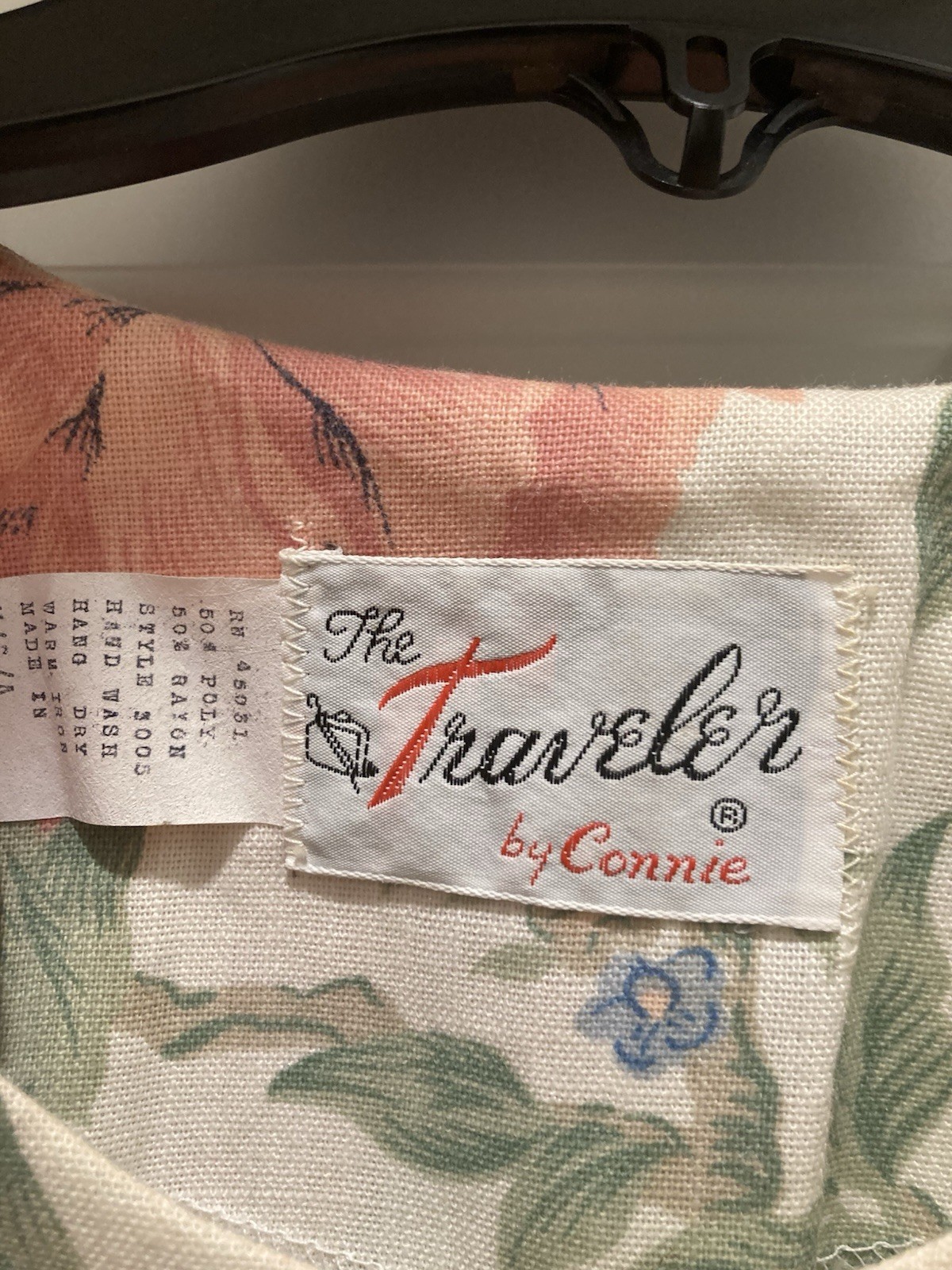 Vintage Floral Skirt Suit Short & Puff Sleeve Skirt The Traveler By Connie Sz 18