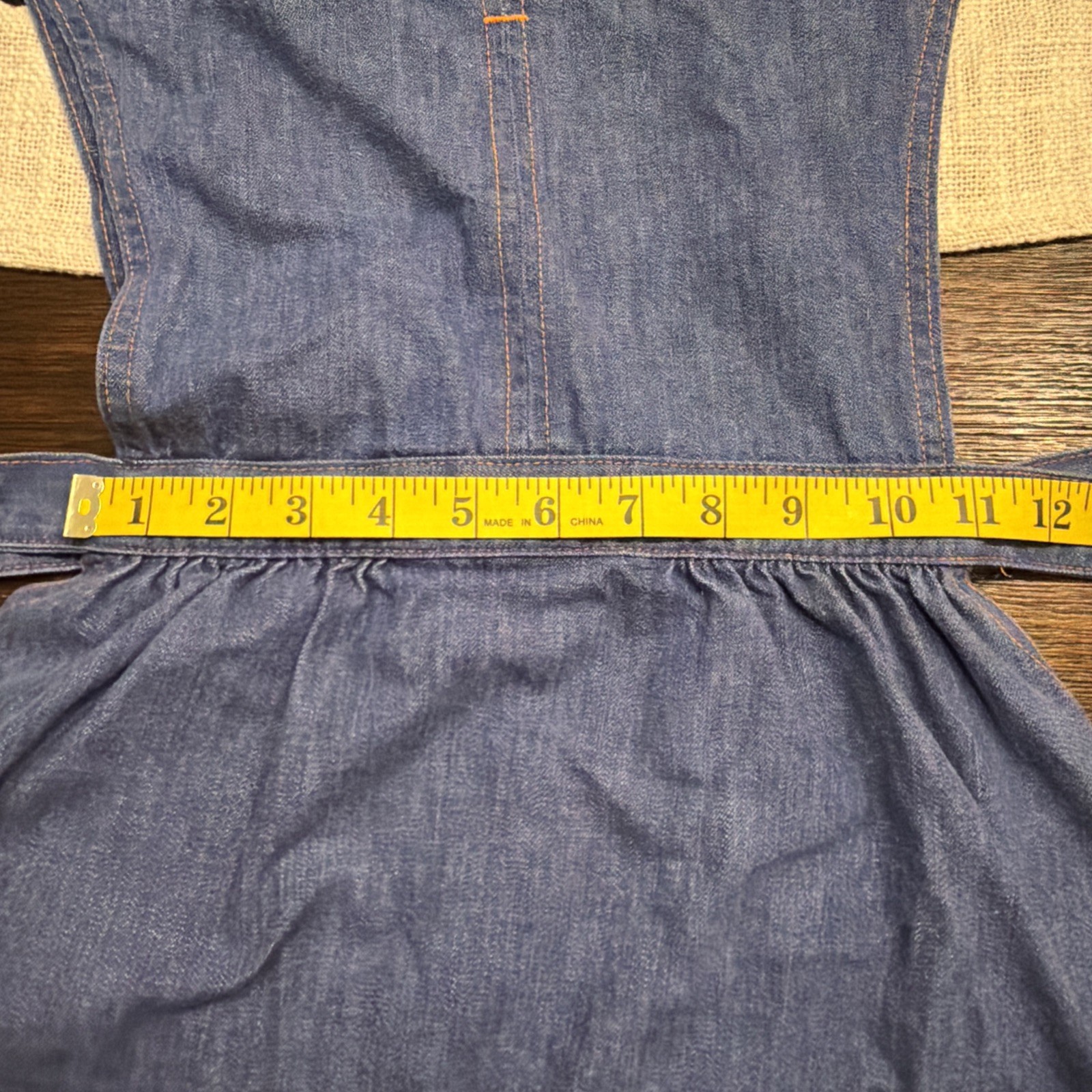 vintage sears jr bazaar 70s Denim Jumper Size 11 Runs Small
