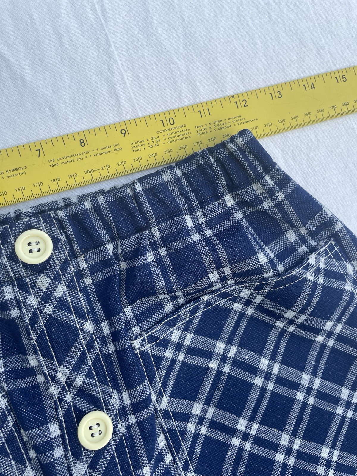 Vintage Blue White Preppy A line Midi Skirt 1960s Mod John Meyer Women’s 10
