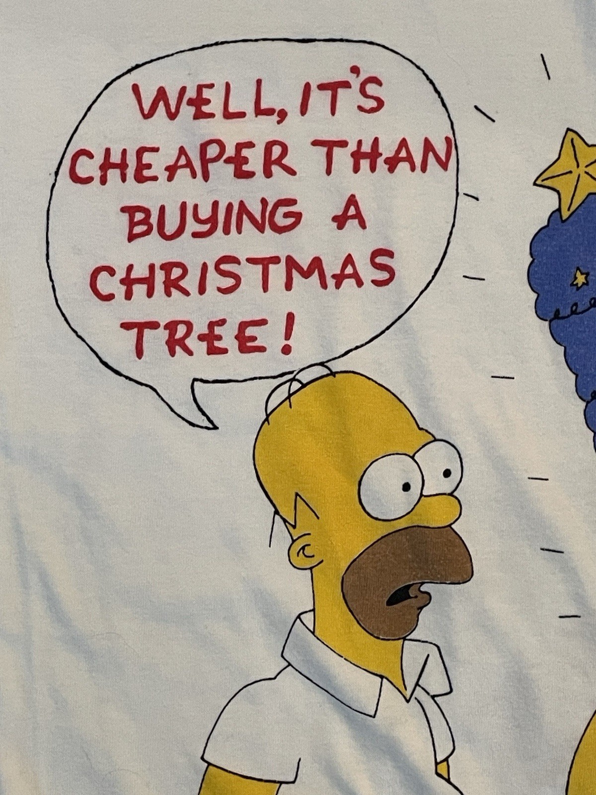 Vintage 1990 SINGLE STITCH The Simpsons Flirts Christmas Graphic T Shirt RARE