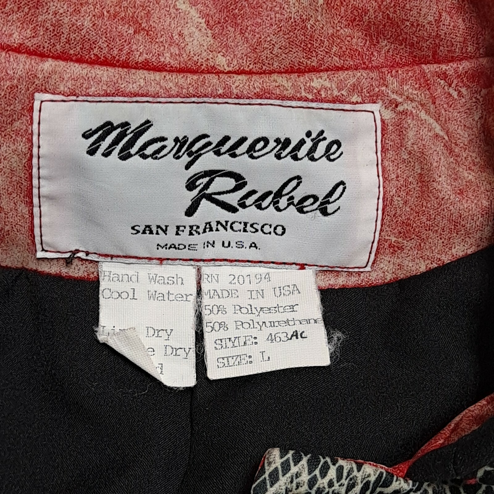 Vintage Marguerite Rubel San Francisco Polyester Jacket L Snake Skin Shoulder Pd