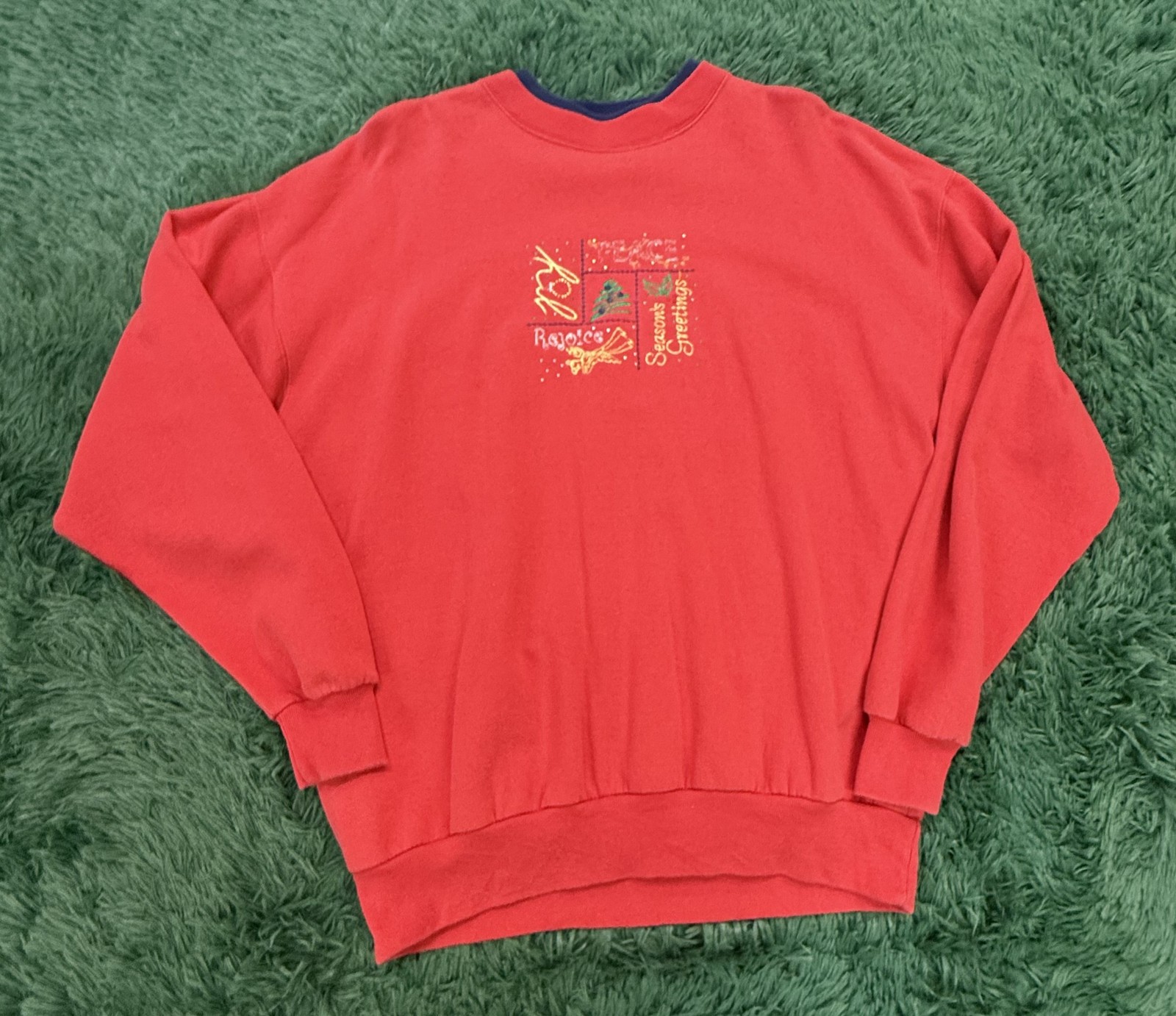 Vintage M&C Sportswear Red Christmas Sweatshirt Women’s Large Festive