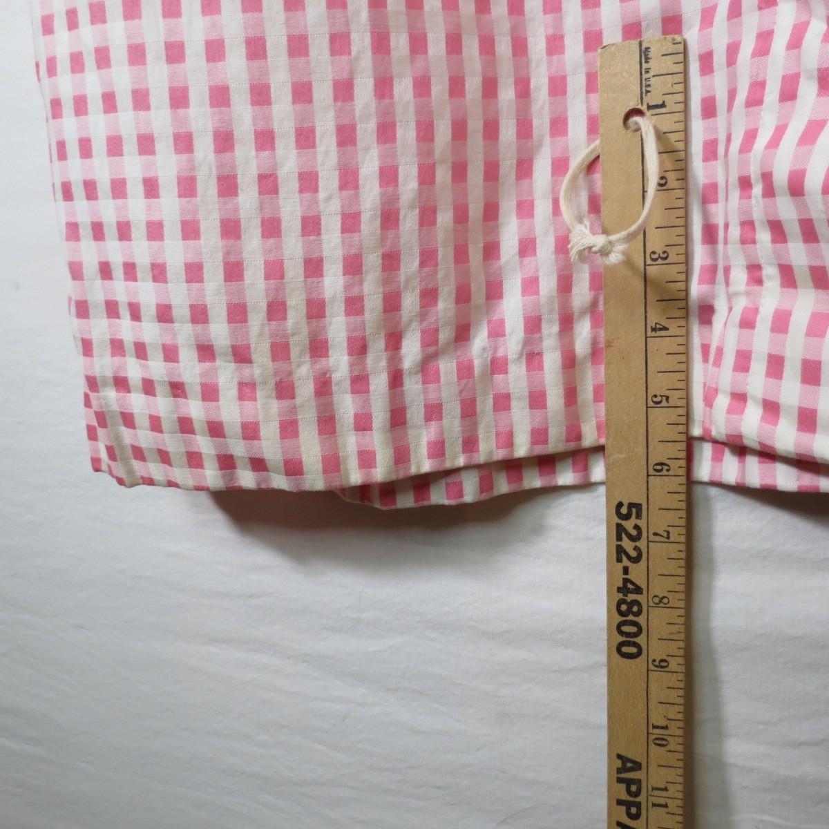 NO BELT VTG Betty Hartford Pink Gingham House Dress Rockabilly 50s A-Line READ