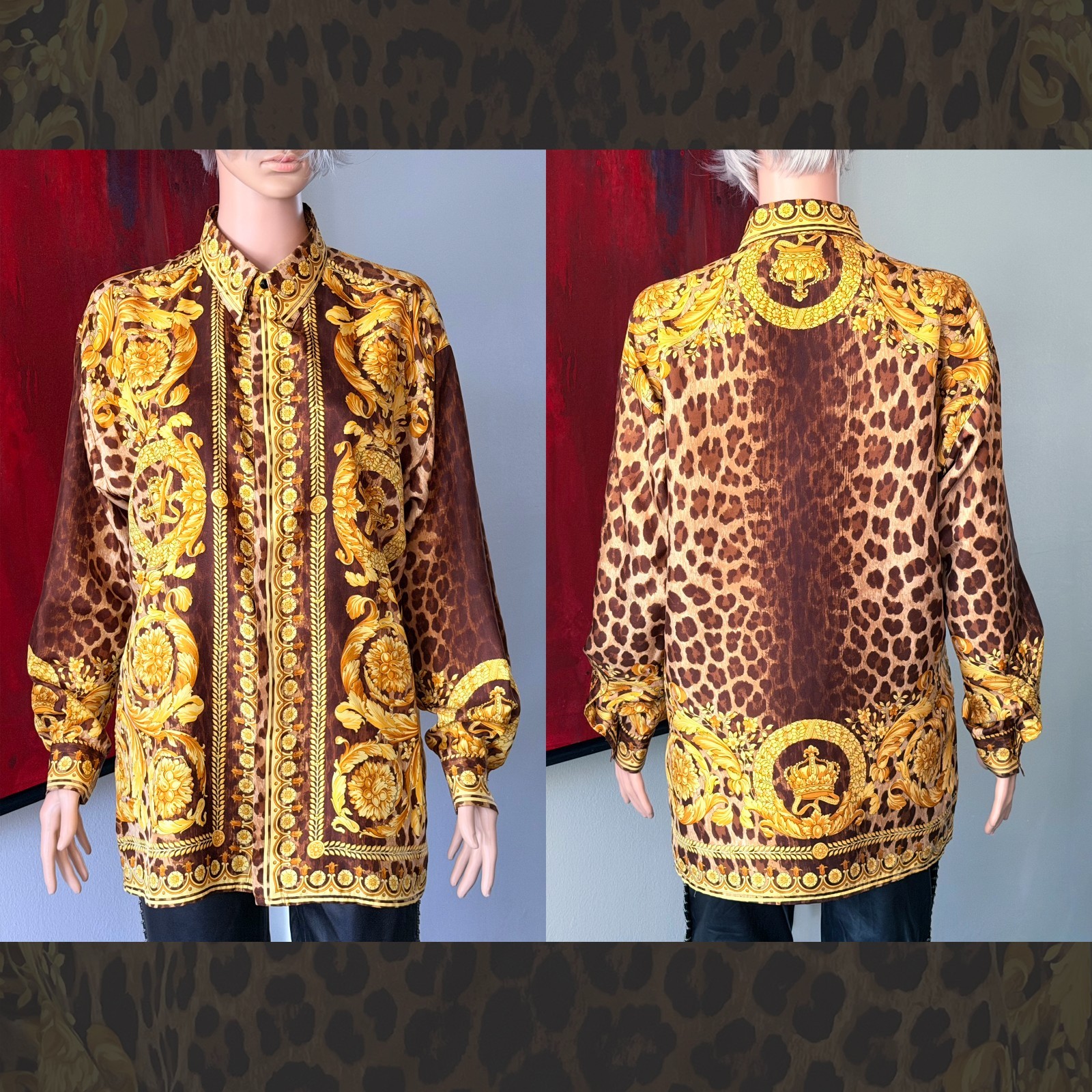 GIANNI VERSACE silk shirt Wild Baroque print from S/S 1992