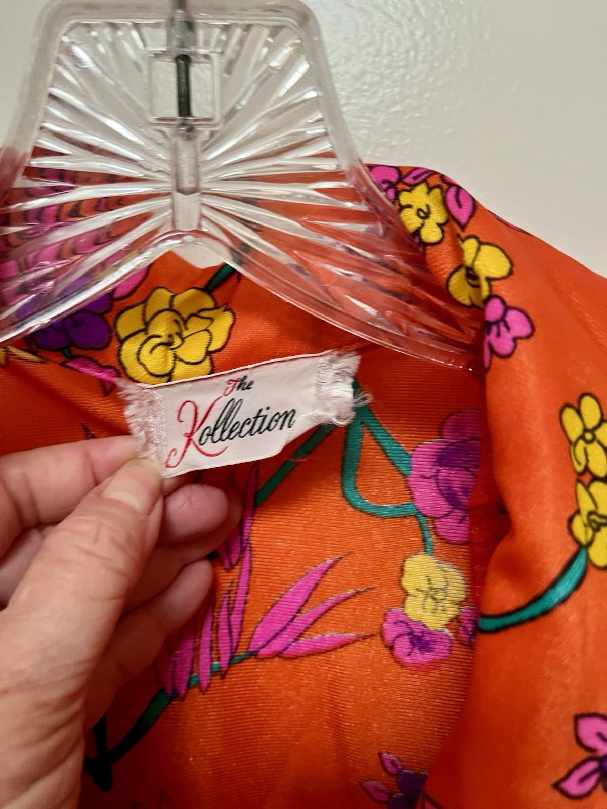 Vintage The Kollection 2 Pc Dress & Jacket Poly 1960-1970’s SZ Small Orange