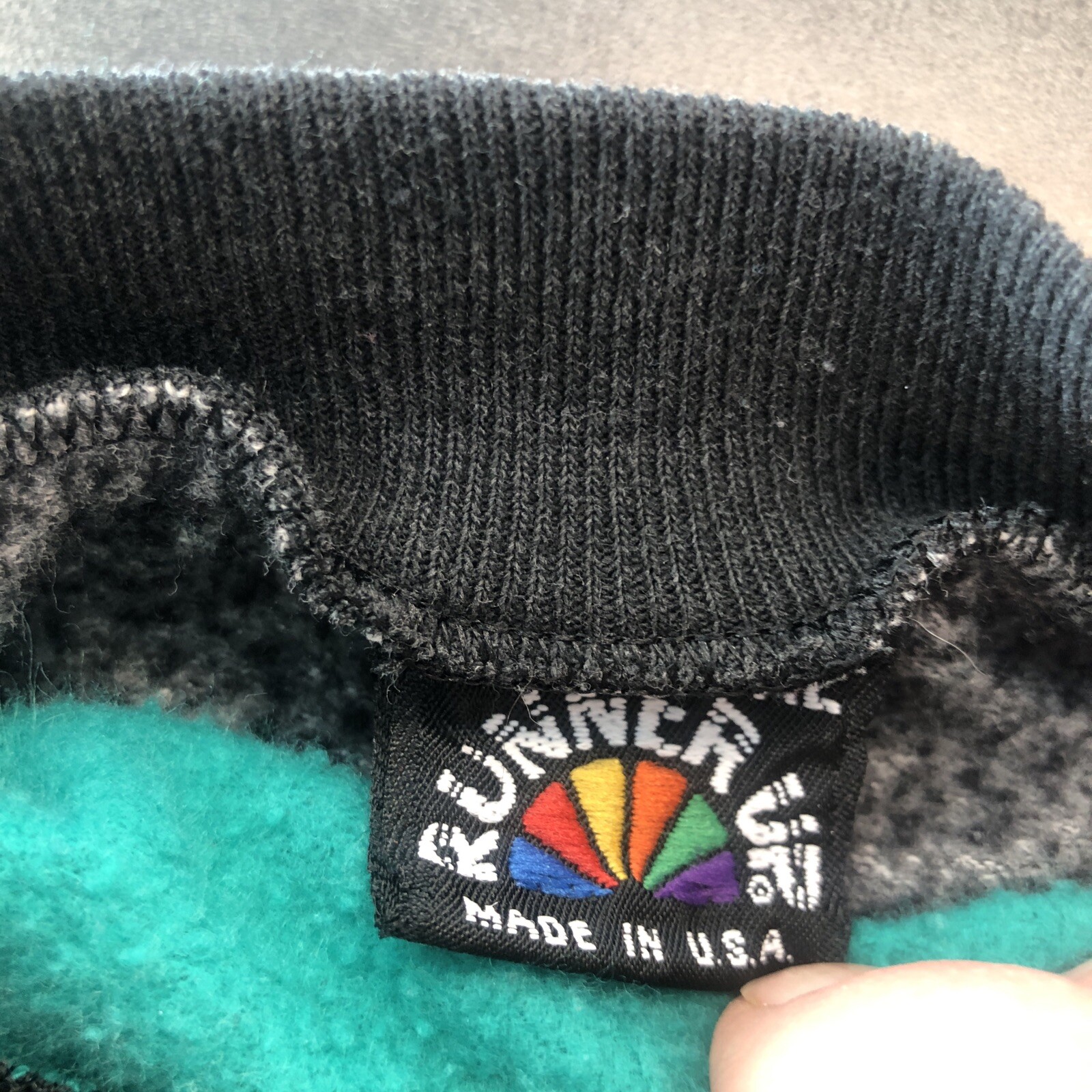 Vintage Runner Up Color Block Crewneck Sweatshirt Made In USA
